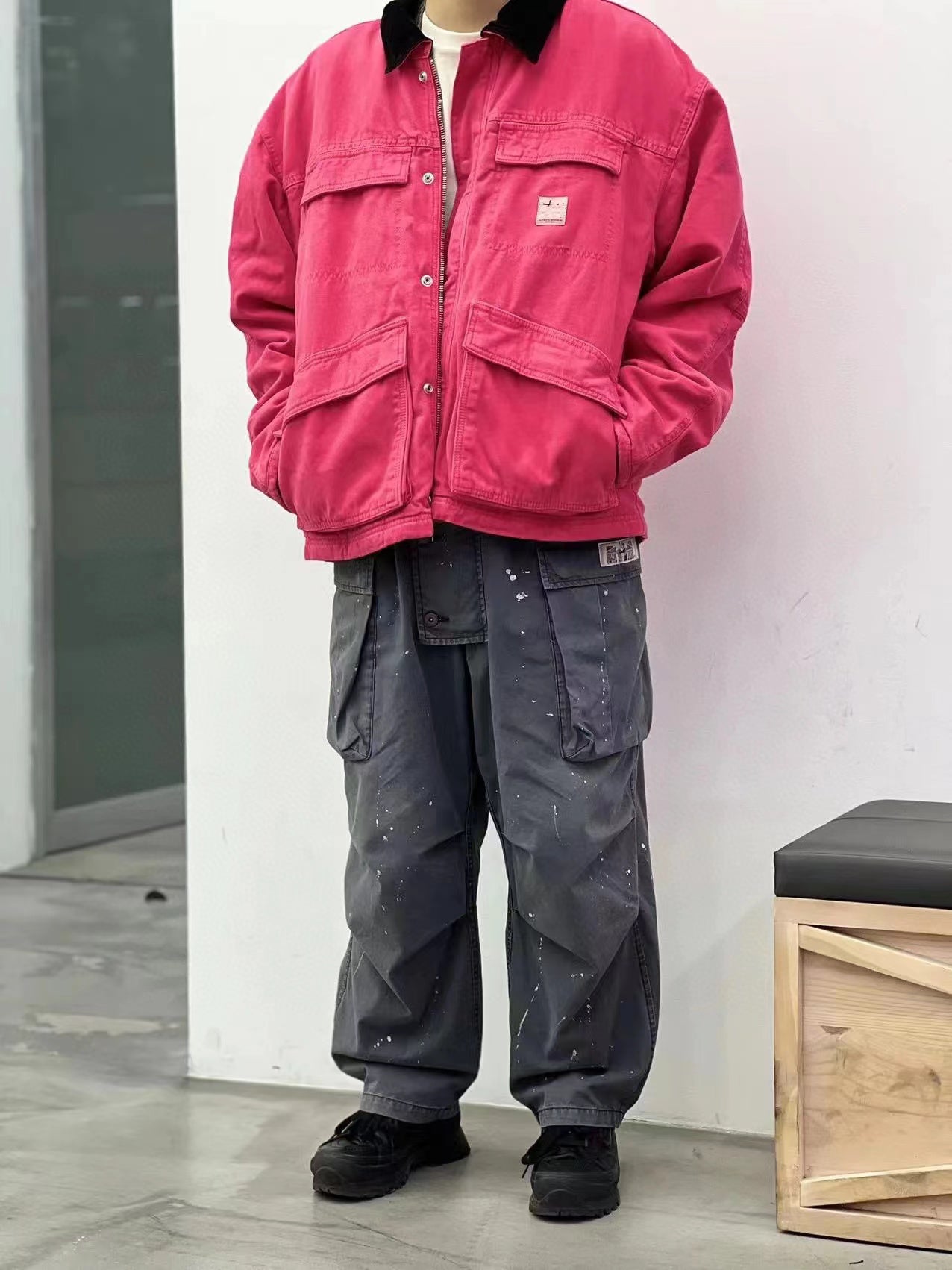 Self-made Stussy Vintage Washed Denim Carhartt Workwear Jacket – Detroit J97 Coat