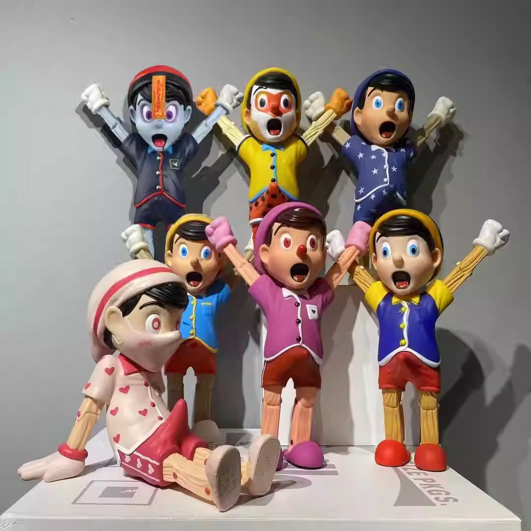 Woke Pinocchio Trendy Figurine – Playful Prank Toy, Fun Collectible Valentine's