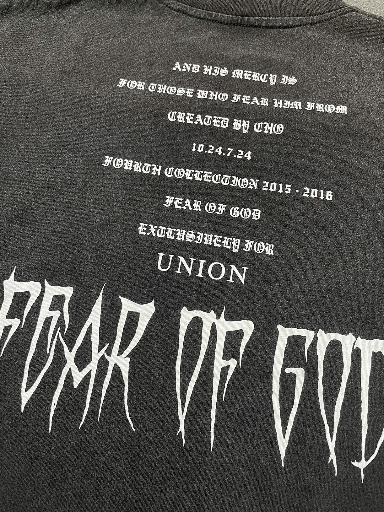 Self-made FOG FEAR OF GOD Heavyweight Cotton Washed Vintage Short Sleeve T-Shirt