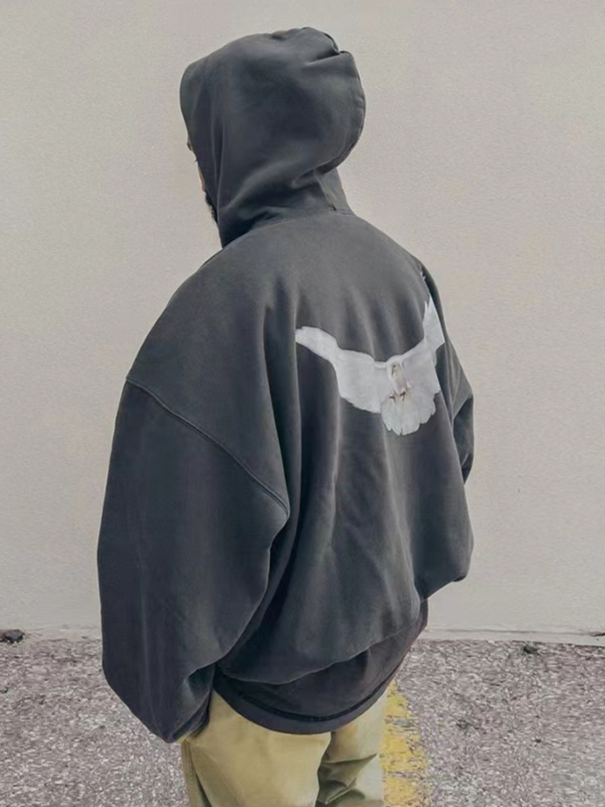 Kanye YEEZY X Peace Dove X GAP Triple Collaboration Retro Heavyweight Loose Hoodie Sweatshirt