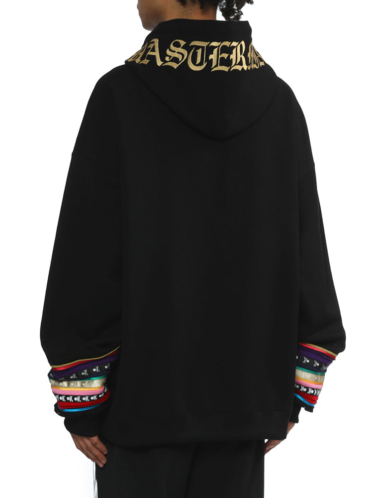 MASTERMIND 500g Skull Embroidered Hoodie – Heavyweight Loose Fit Ethnic Couple