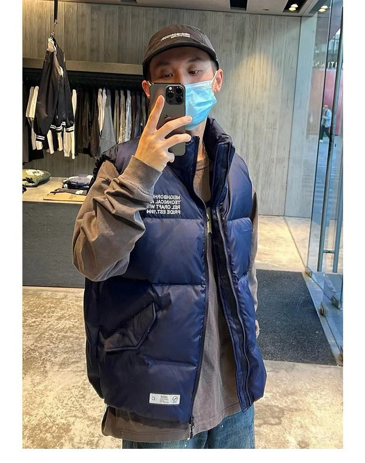 Donclickn 90% Neighborhood Duck Down Embroidered Puffer Vest - Shawn Yue Edition