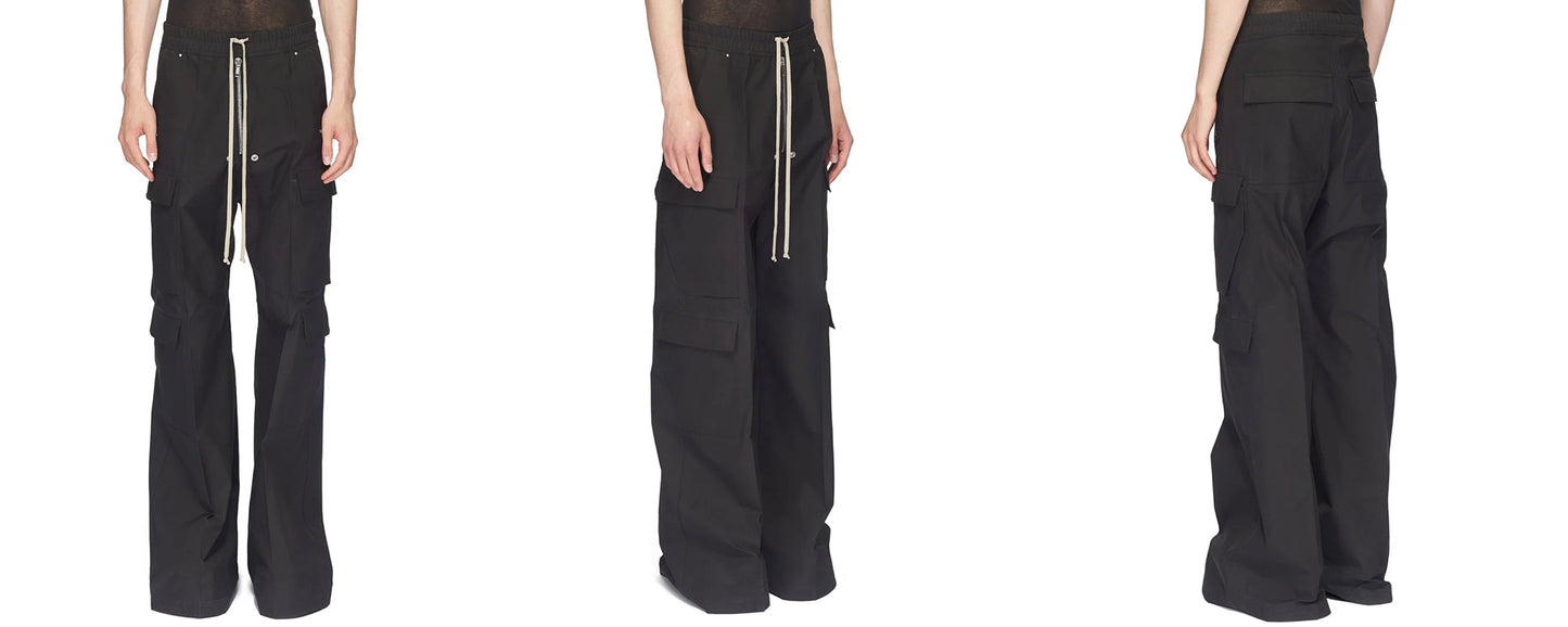 Jarvis Trousers Rick Owens acbt Woodcut Wide-leg Work Pants Flared Trousers