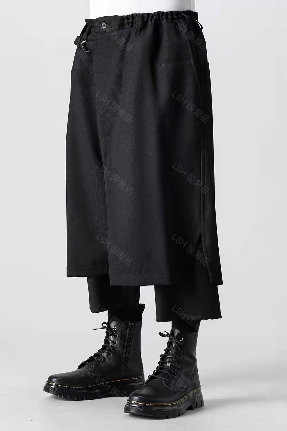 24SS Yohji Yamamoto Double-Layer Skirt Pants – Lightweight Wrinkle-Resistant