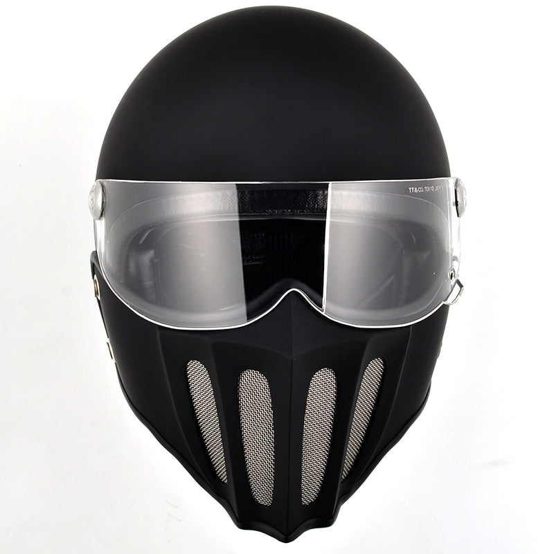 McKense Venom – Anti-Fog Retro German Fiberglass Cruiser Motorcycle Helmet