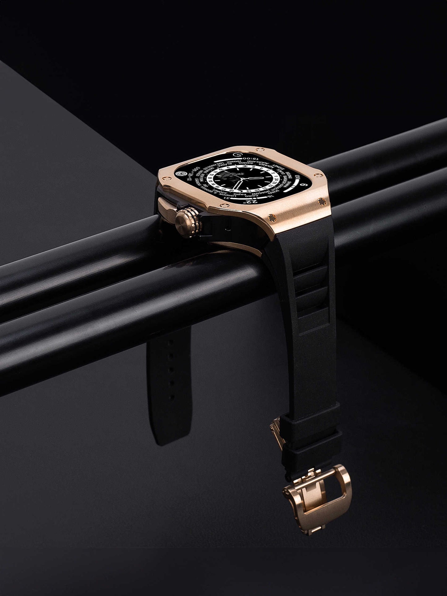 Richard Apple Watch Ultra Case 49mm Metal Shockproof Protector - Ultra 2 316L Stainless Steel Mod Kit Butterfly Clasp Band