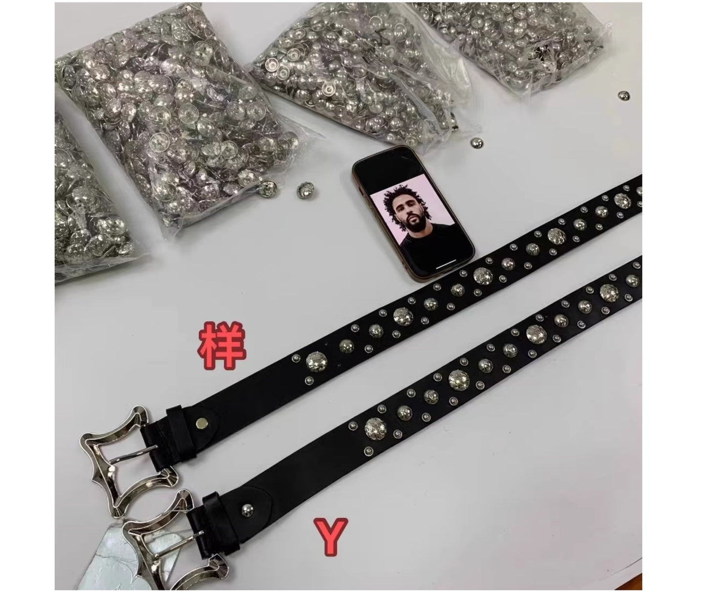 Thug Club Studded Dragon Bone Design Punk Leather Belt – Jay Park Edition