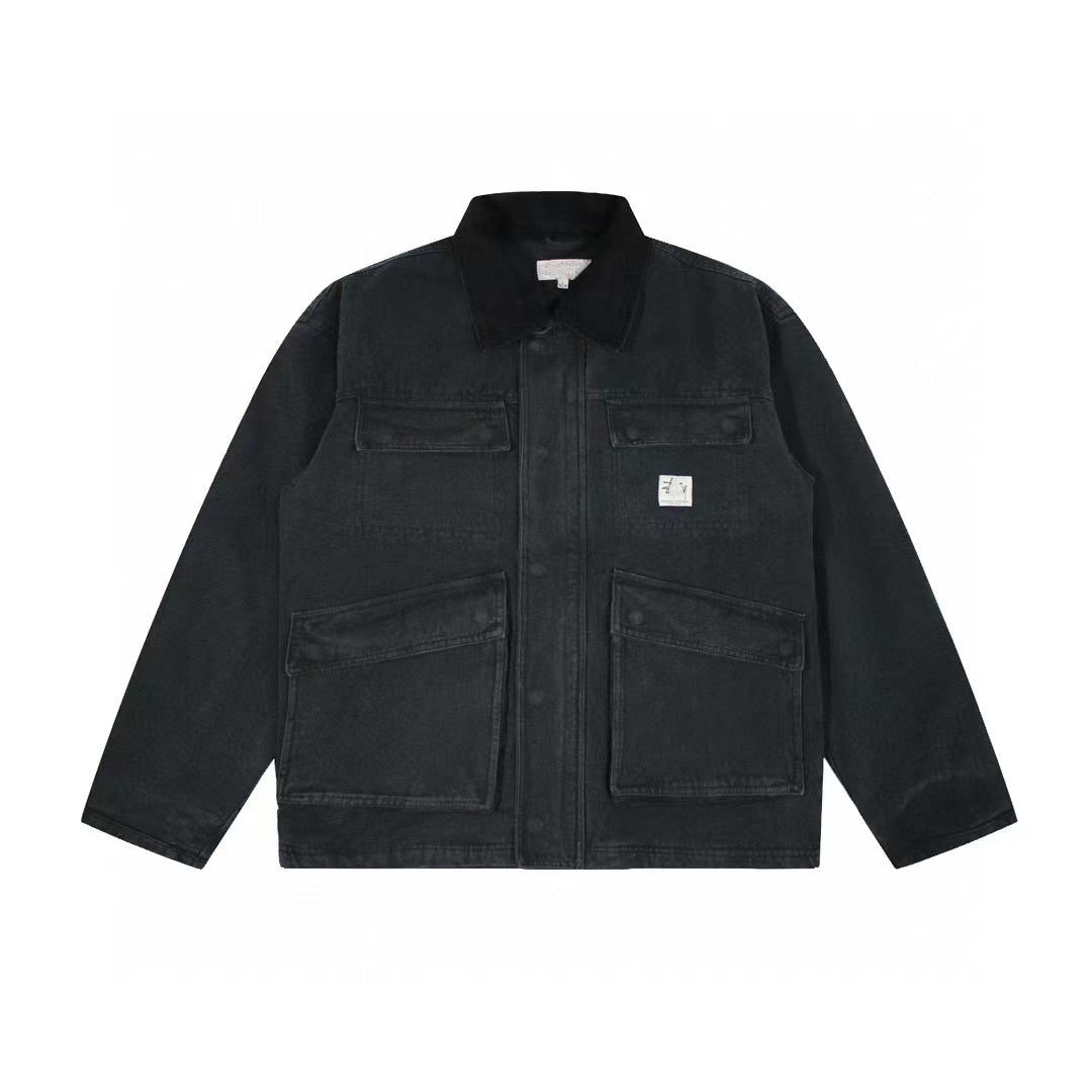 Self-made Stussy Vintage Washed Denim Carhartt Workwear Jacket – Detroit J97 Coat