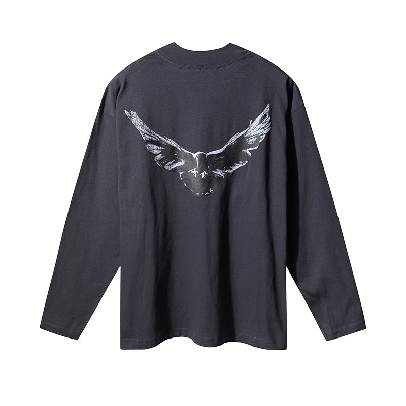 Kanye YEEZY X Peace Dove Long Sleeve High Street Heavyweight Loose Fit T-Shirt