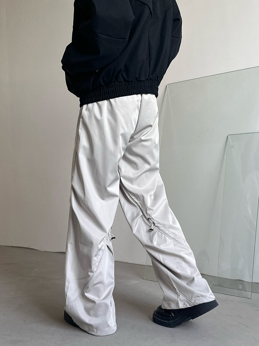 22LAB Retro Straight-leg Cargo Pants Drawstring Paratrooper Wide-leg Trousers