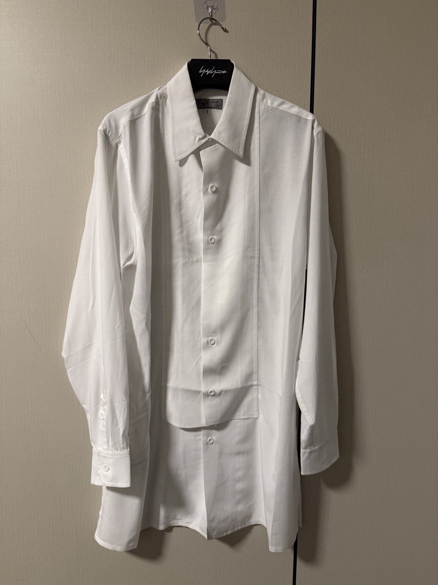 Self-made Yohji Darkwear Shirt - Double Placket Court Collar Blouse (Core Collection)