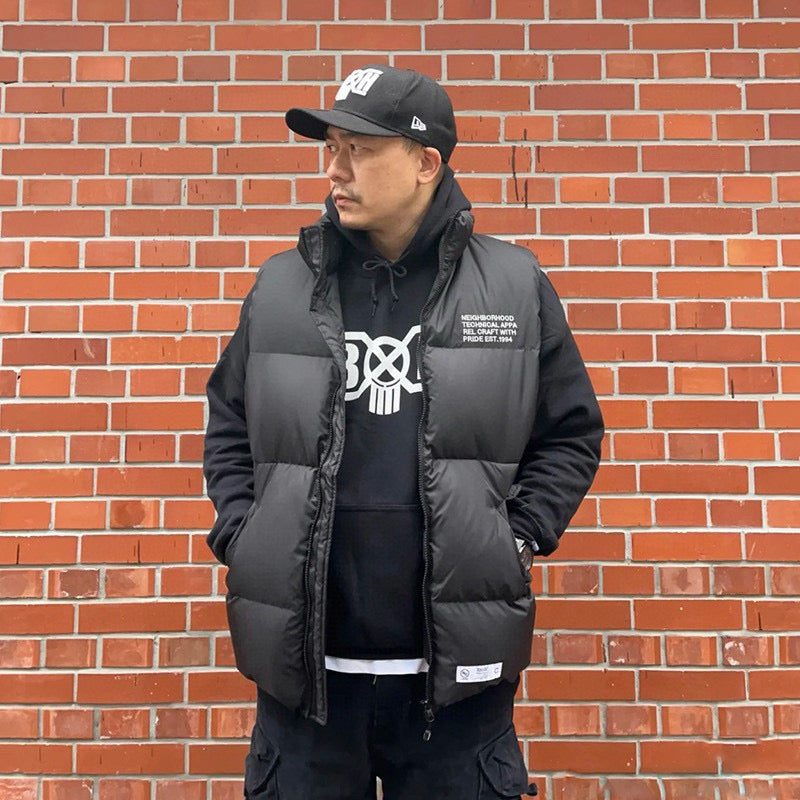 Donclickn 90% Neighborhood Duck Down Embroidered Puffer Vest - Shawn Yue Edition