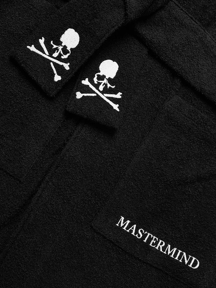 Mastermind Skull Embroidered Cotton Bathrobe - MMJ Unisex Long Absorbent Robe