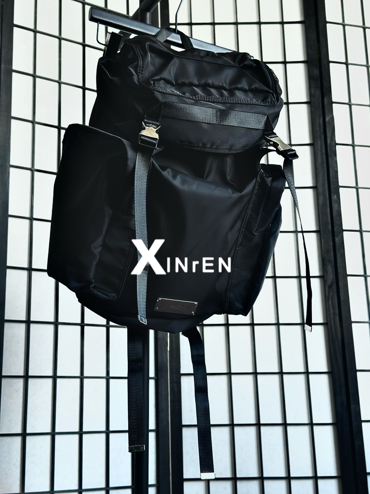 XINrEN Limited Edition Undercover Classic Nylon Parachute Backpack - Black