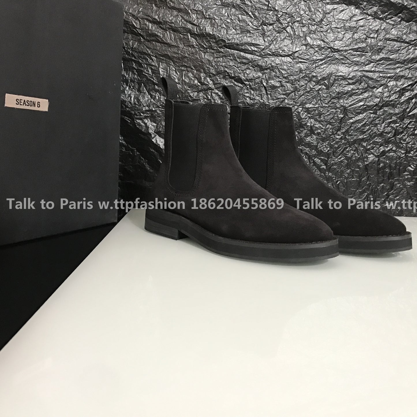 Correct Vers Fear of God Chelsea FOG Kanye Season 6 Yeezy High-Top Leather Boots