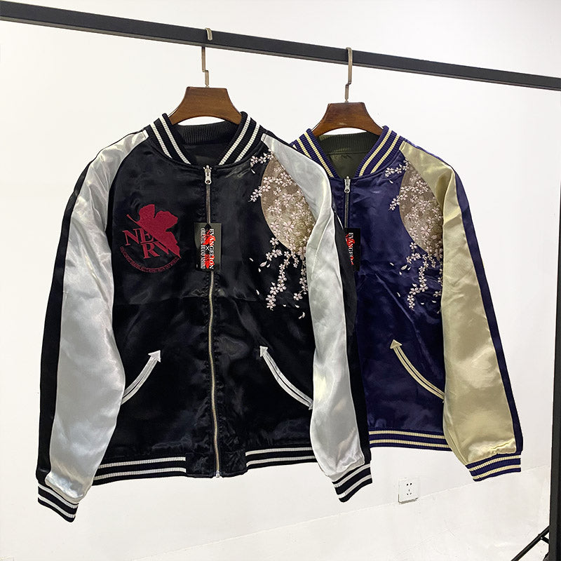 EVA Japan X Rei Ayanami Edition Embroidered Yokosuka Reversible Jacket Casual