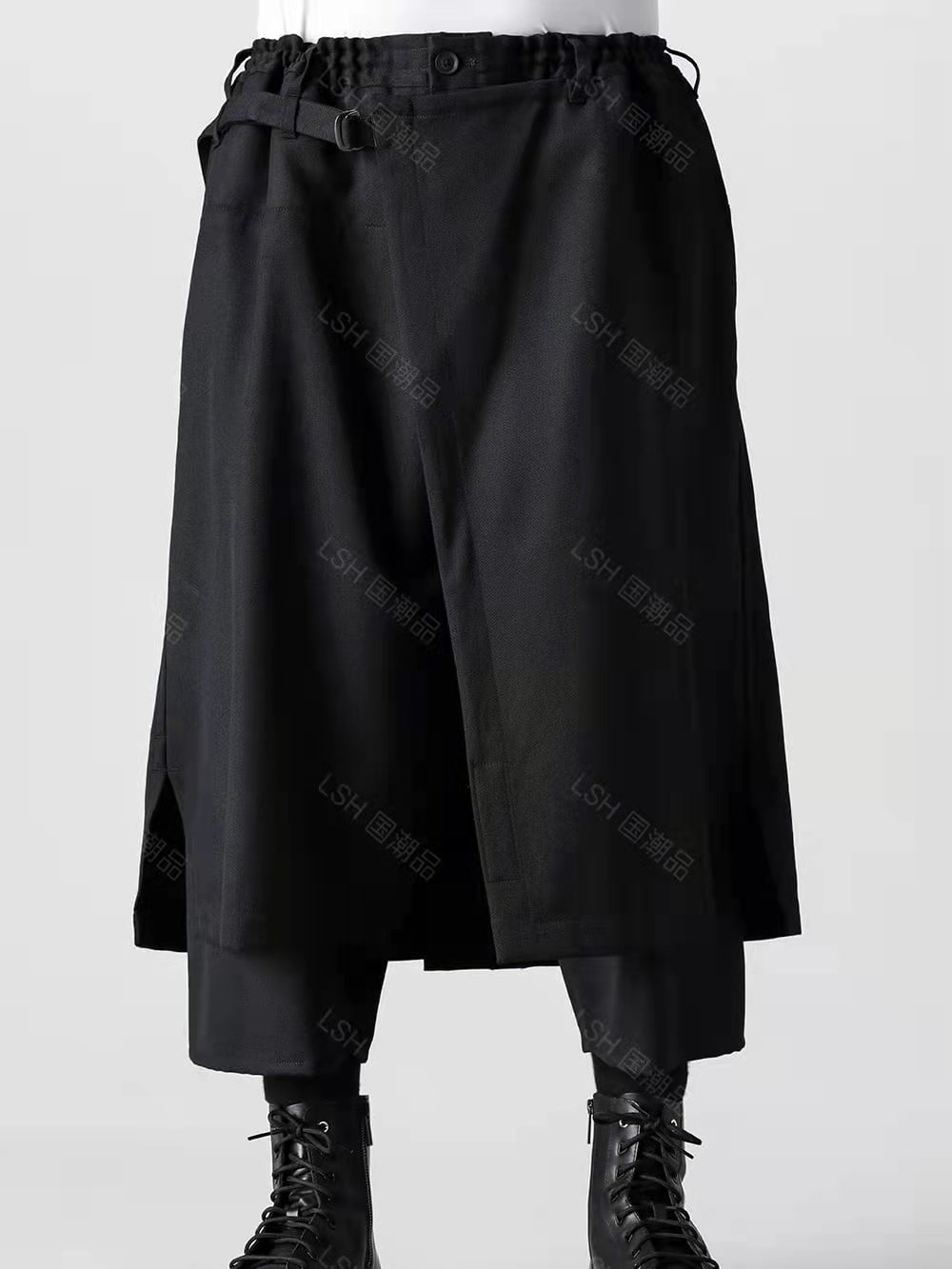 24SS Yohji Yamamoto Double-Layer Skirt Pants – Lightweight Wrinkle-Resistant