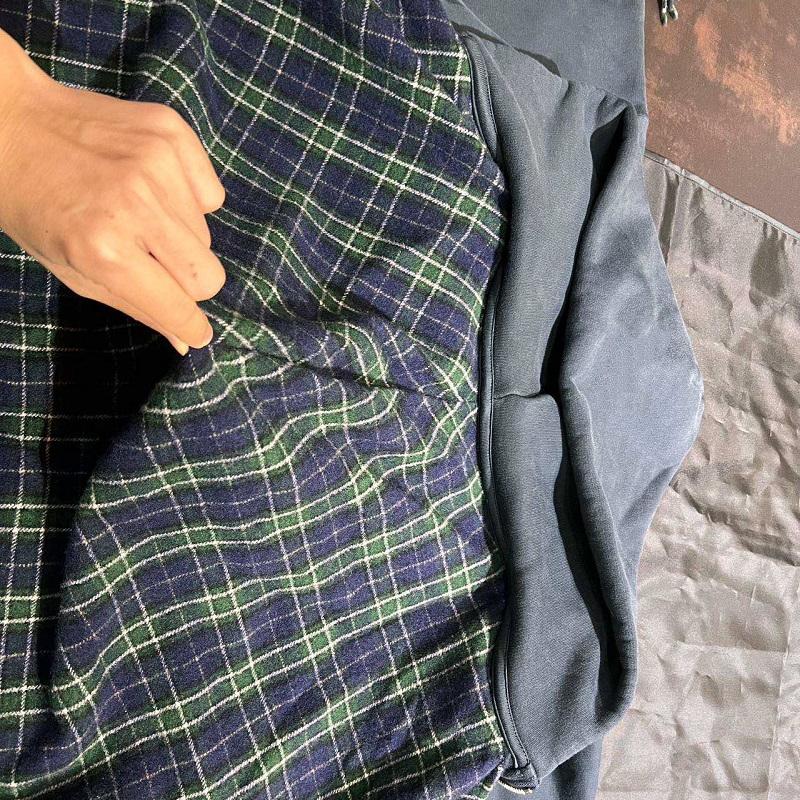 Custom-made Parisian 24FW Runway Zip Hoodie – Plaid Scarf Jackets