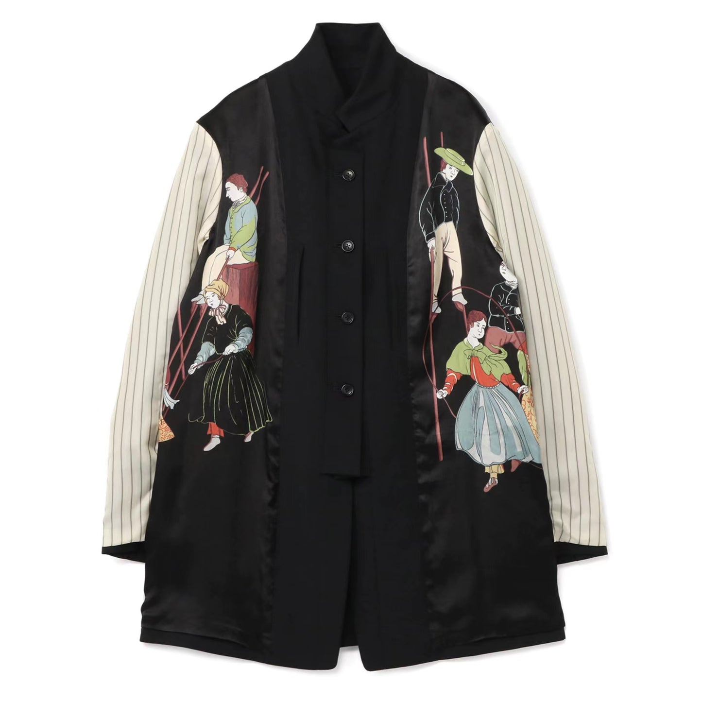 Self-Made Yohji Rokumeikan Double-Breasted Double-Faced Layered Jacket Blazer