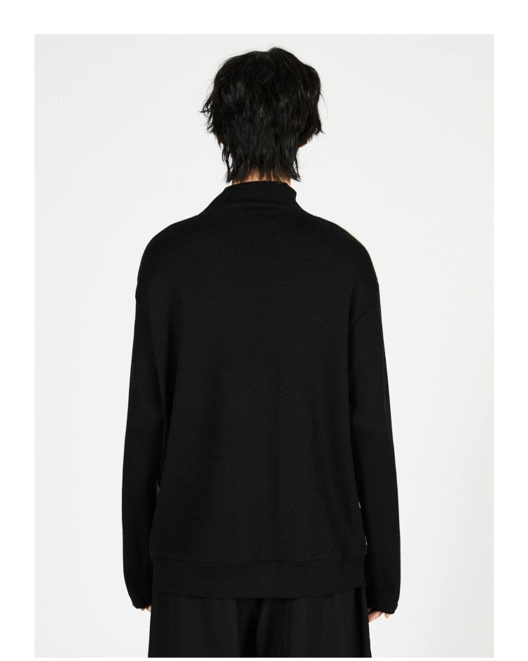 Yohji Yamamoto Rokumeikan Pima Cotton Sweatshirt Long-Sleeve T-Shirt Dual-Tone