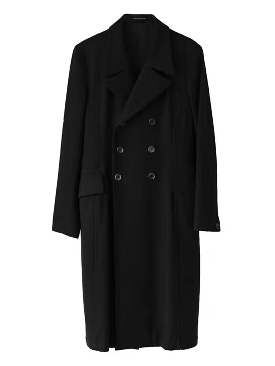 Self-made Yohji Yamamoto Dark 21AW Long Blazer Coat Dual Crow Embroidery on Back