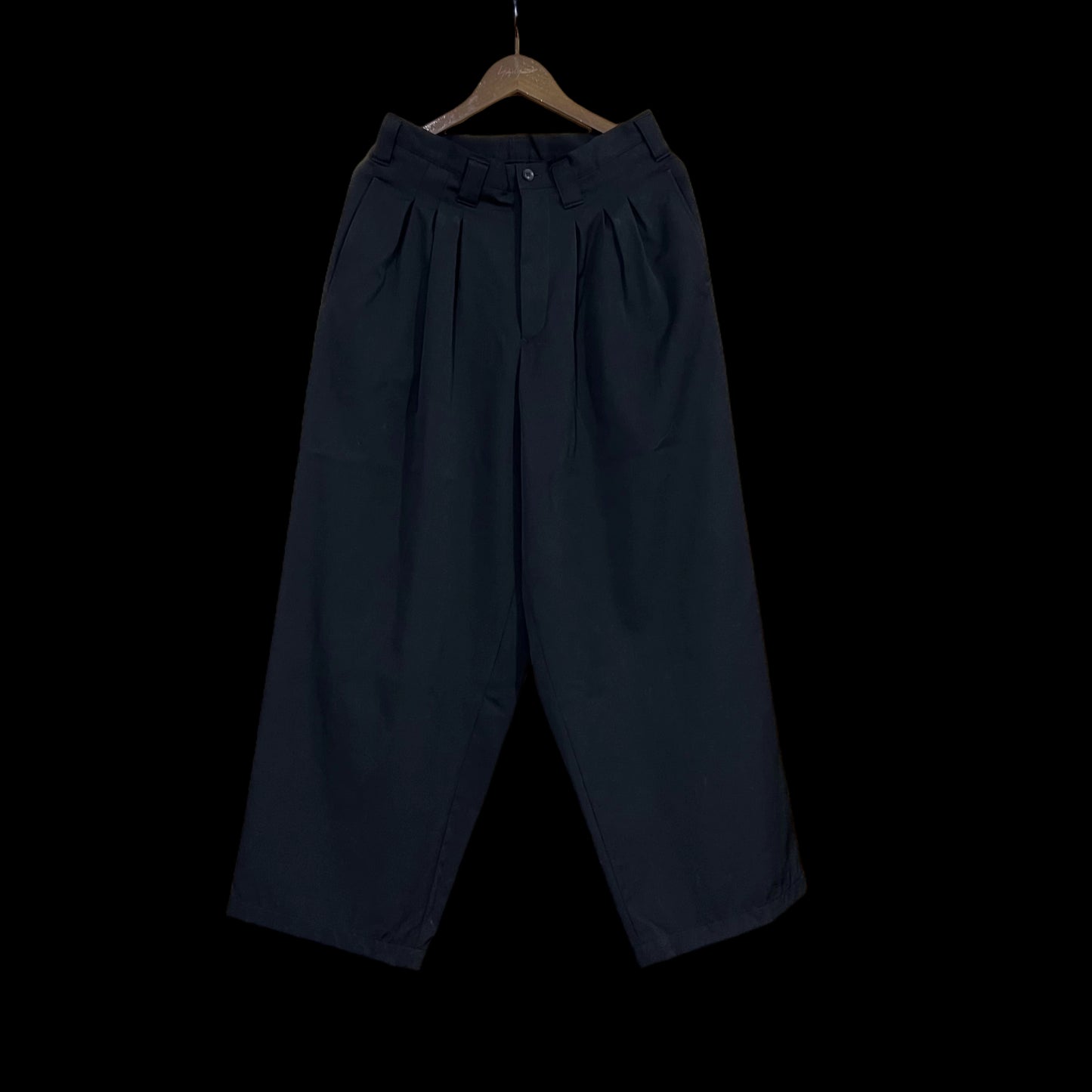 Self-made Yohji Yamamoto Twelve Pleat Wool Tapered Draped Wide Straight Trousers