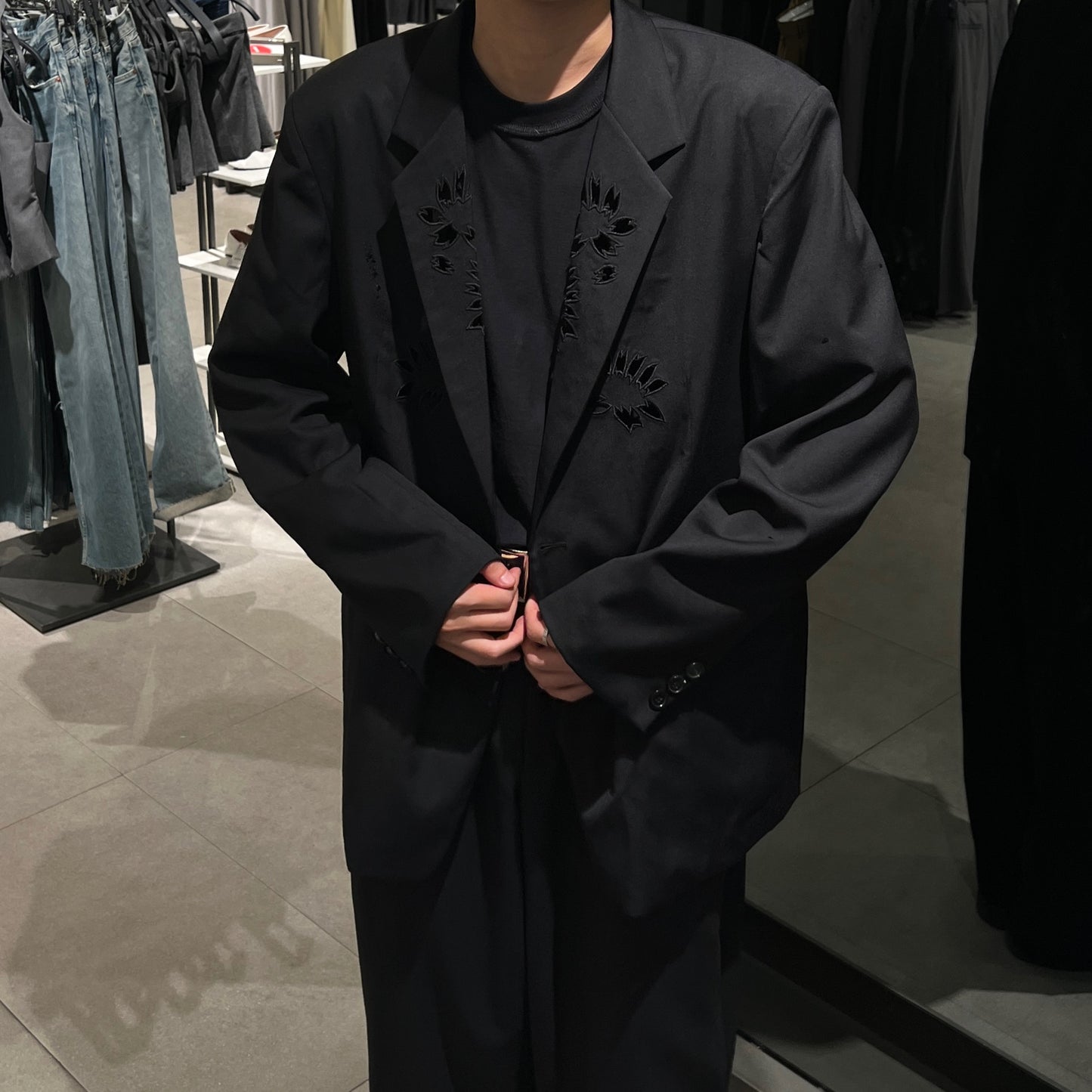 Yohji Yamamoto Archive Masterpiece 'Flowers and Youth' Sakura Cutout Wool Blazer