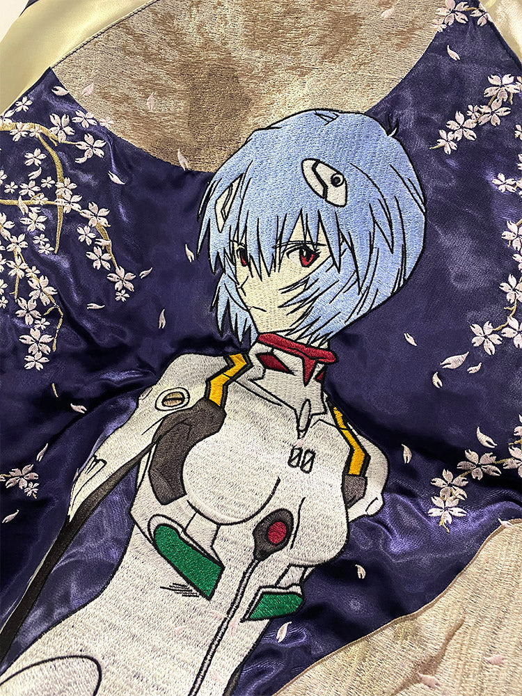 EVA Japan X Rei Ayanami Edition Embroidered Yokosuka Reversible Jacket Casual