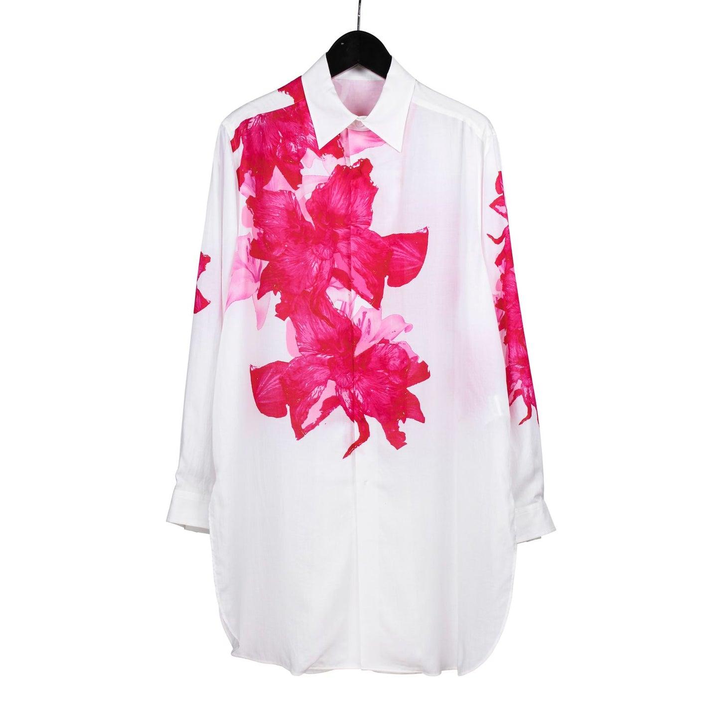 Self-made Yohji Yamamoto 24AW Runaway Edition 41 Red Floral Long-Sleeve Shirt