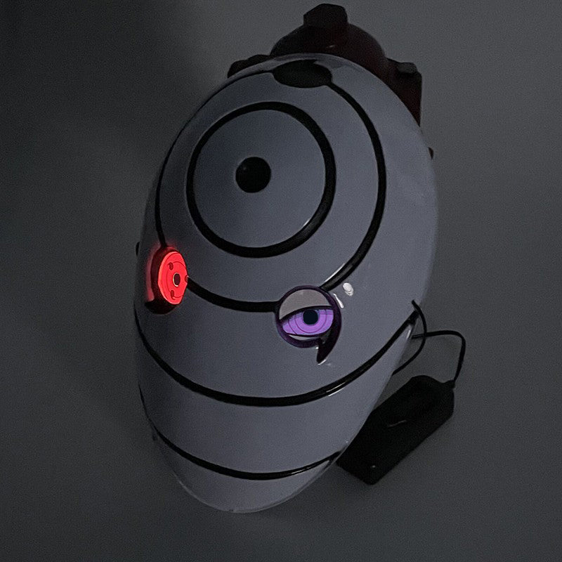 Uchiha Itachi Obito Glowing Sharingan Naruto Ninja Halloween White Masks Cosplay