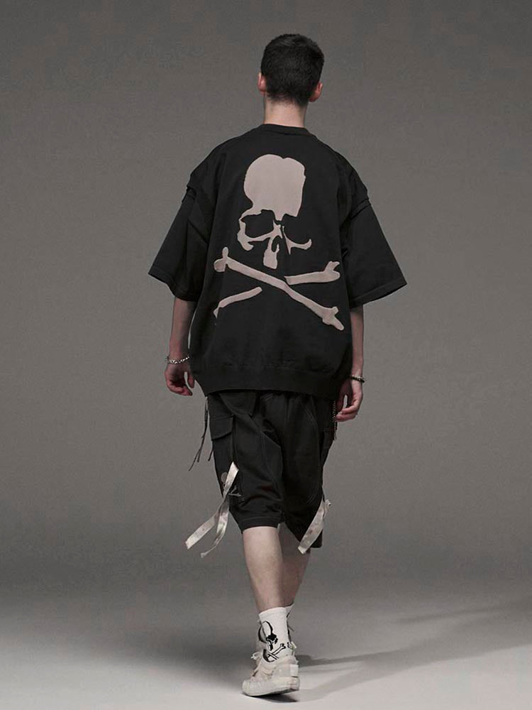 MASTERMIND Skull Knit Jacquard Sleeveless Vest – Oversized Dark MMJ T-Shirt