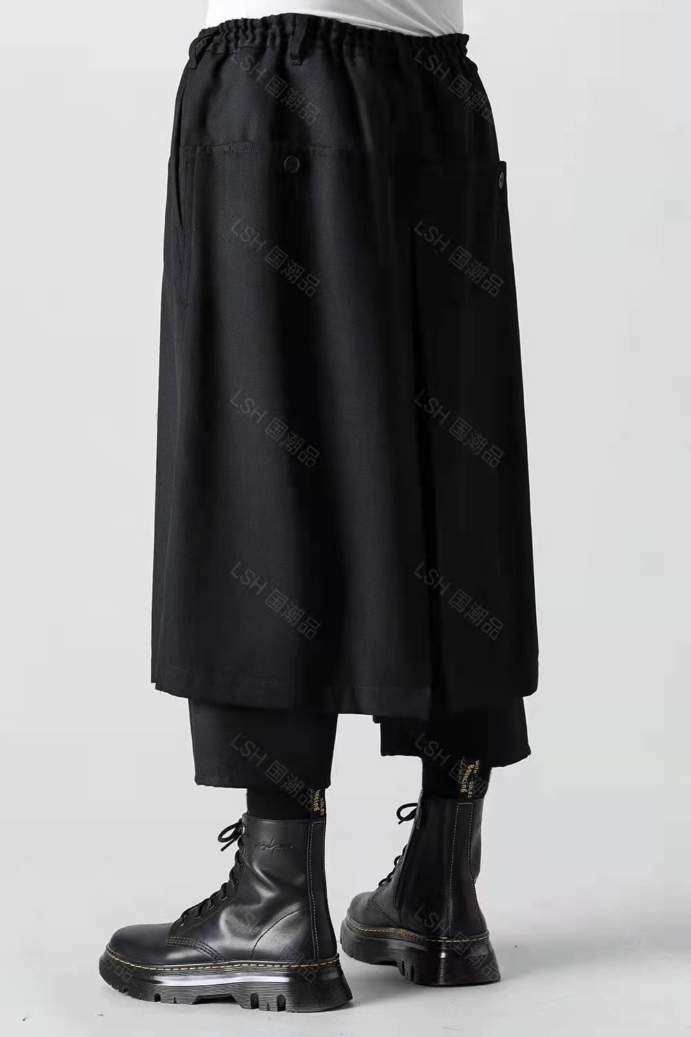 24SS Yohji Yamamoto Double-Layer Skirt Pants – Lightweight Wrinkle-Resistant