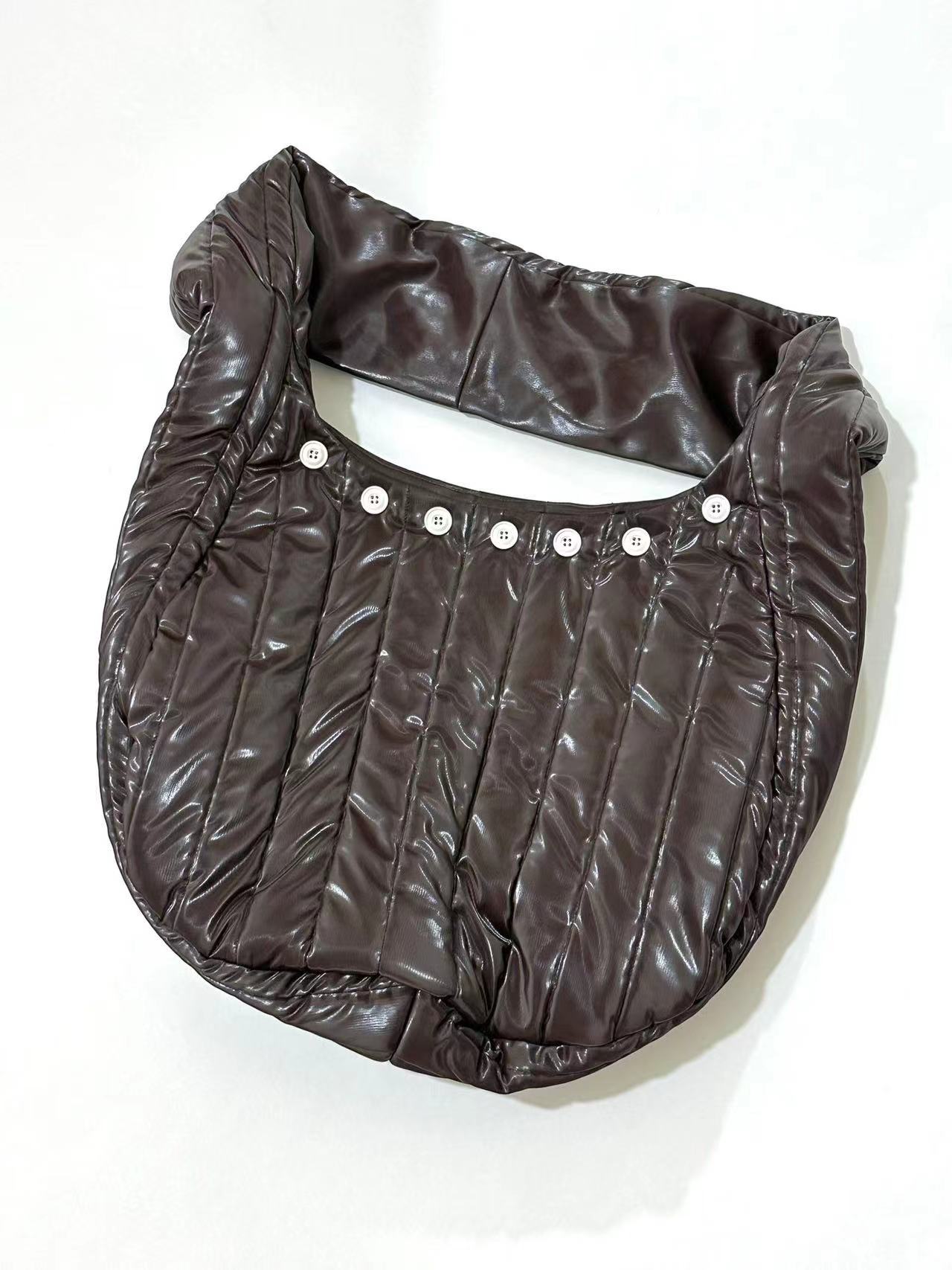 Self-made Omar Afridi 22AW Quilted Cotton Hobo Shoulder Bag