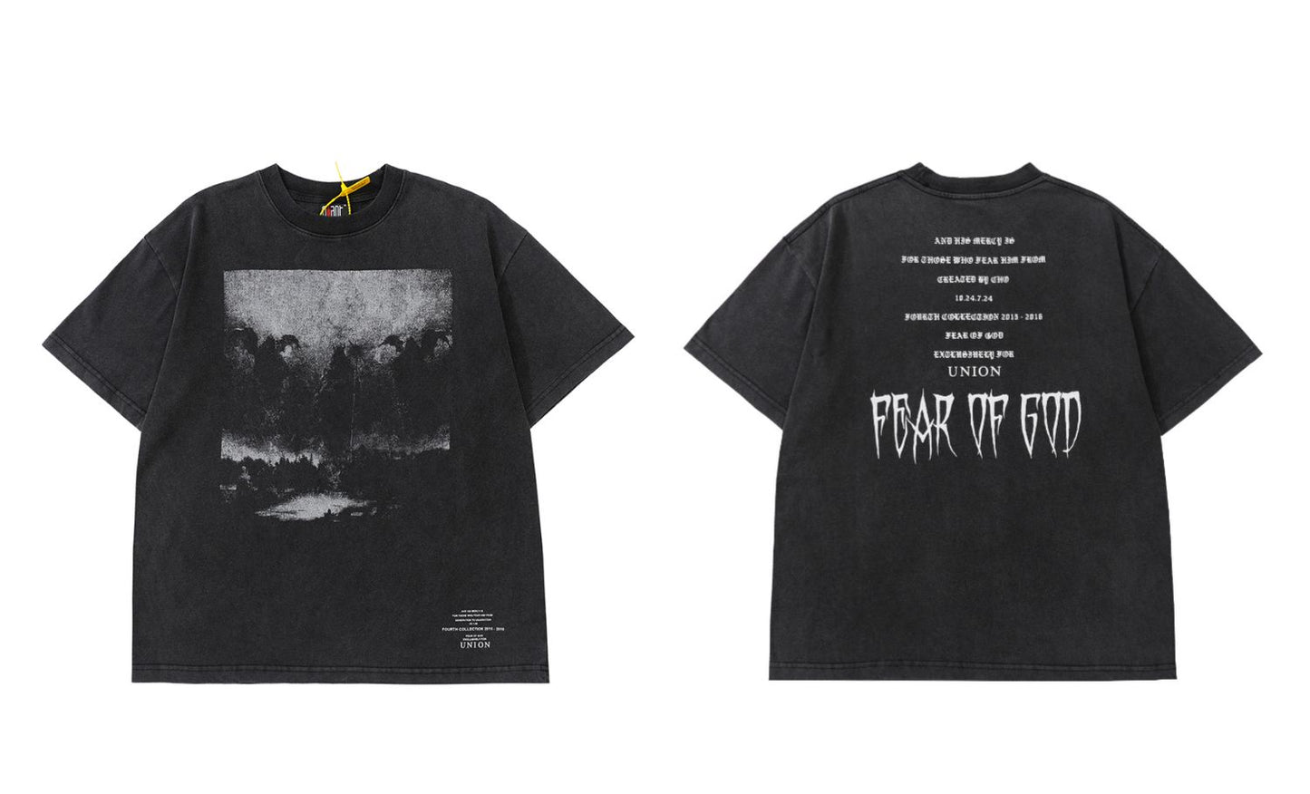 Self-made FOG FEAR OF GOD Heavyweight Cotton Washed Vintage Short Sleeve T-Shirt