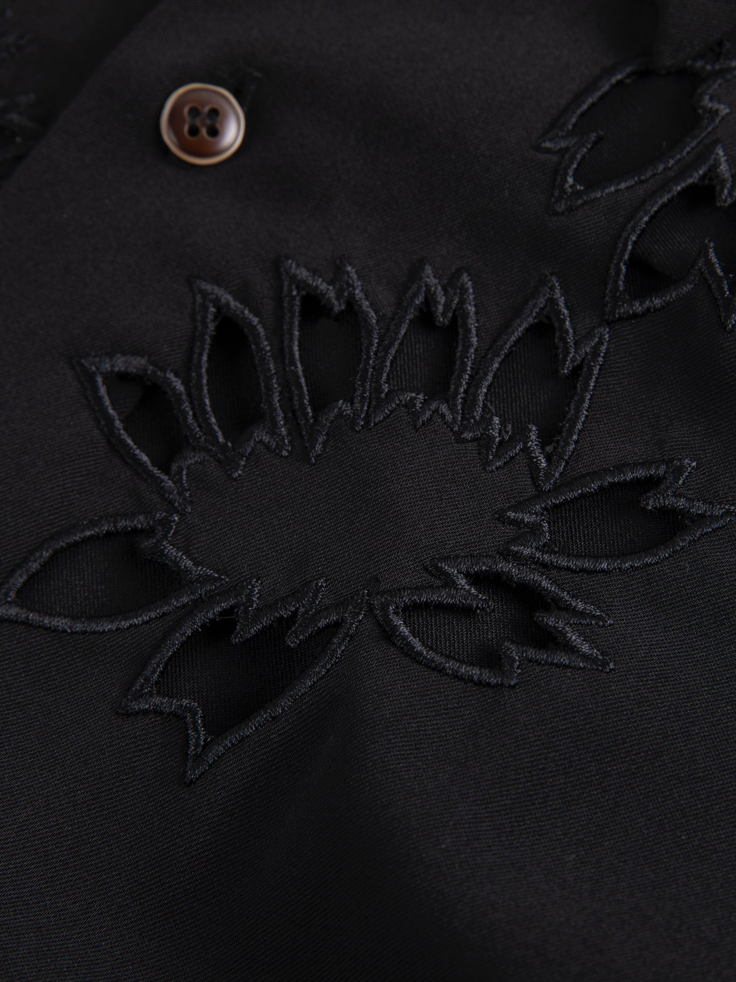 Self-made Yohji Yamamoto 'Flower & Youth' Wool Shirt Jacket - Cherry Blossom Cut-Out Detailing