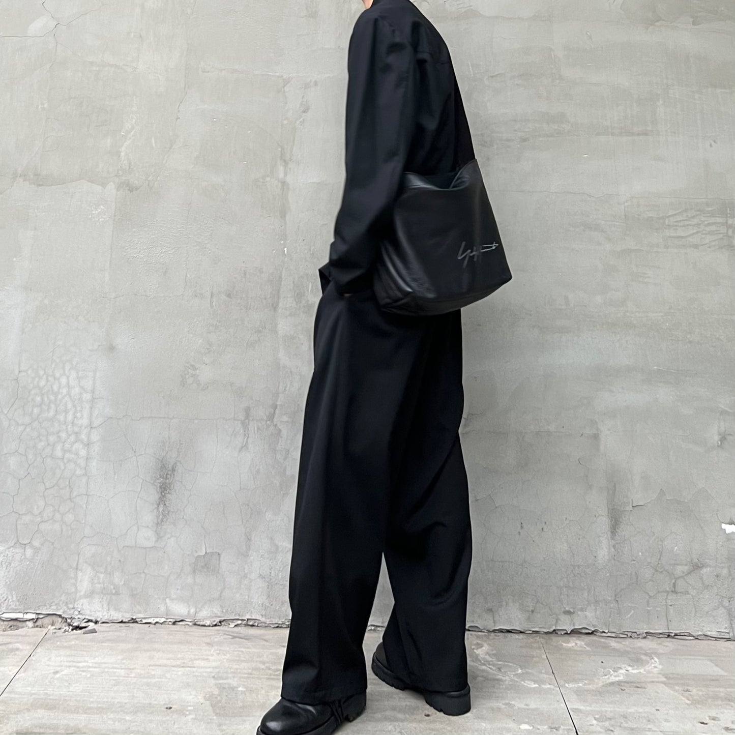 Self-made Yohji Yamamoto Twelve Pleat Wool Tapered Draped Wide Straight Trousers