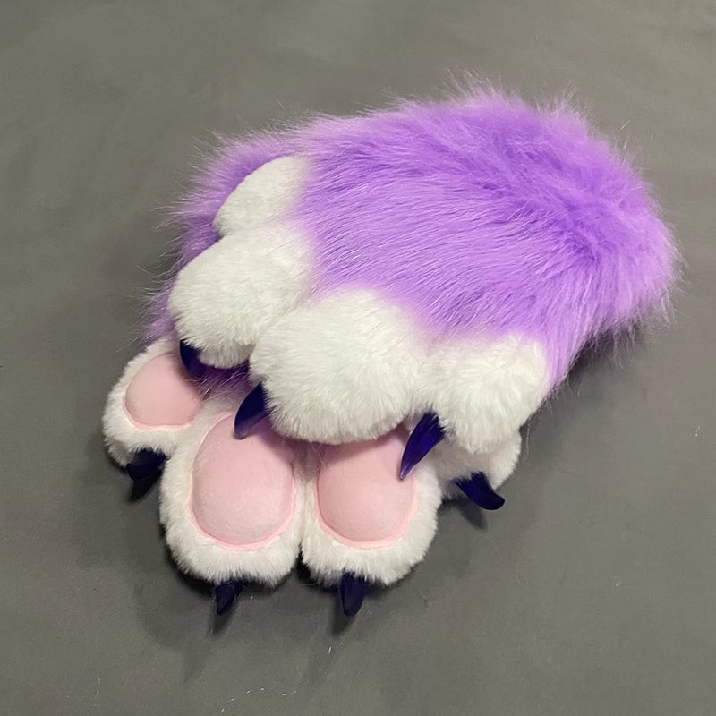 Furry Beast Claw Colored Beast Costume Claw Gloves Gloves Plush Fursuit Cosplay