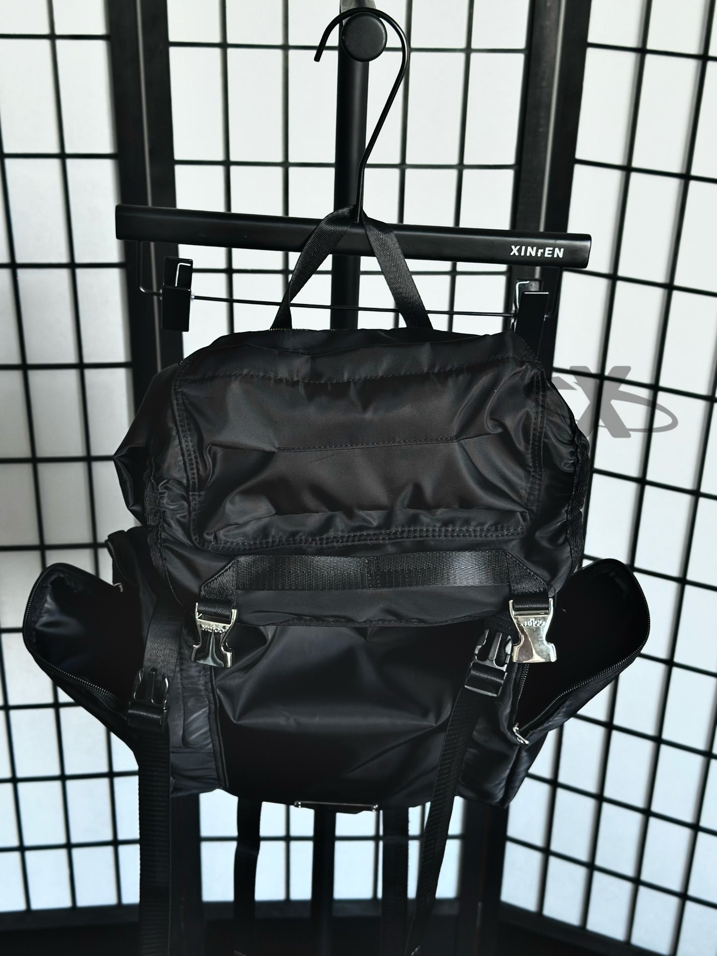 XINrEN Limited Edition Undercover Classic Nylon Parachute Backpack - Black