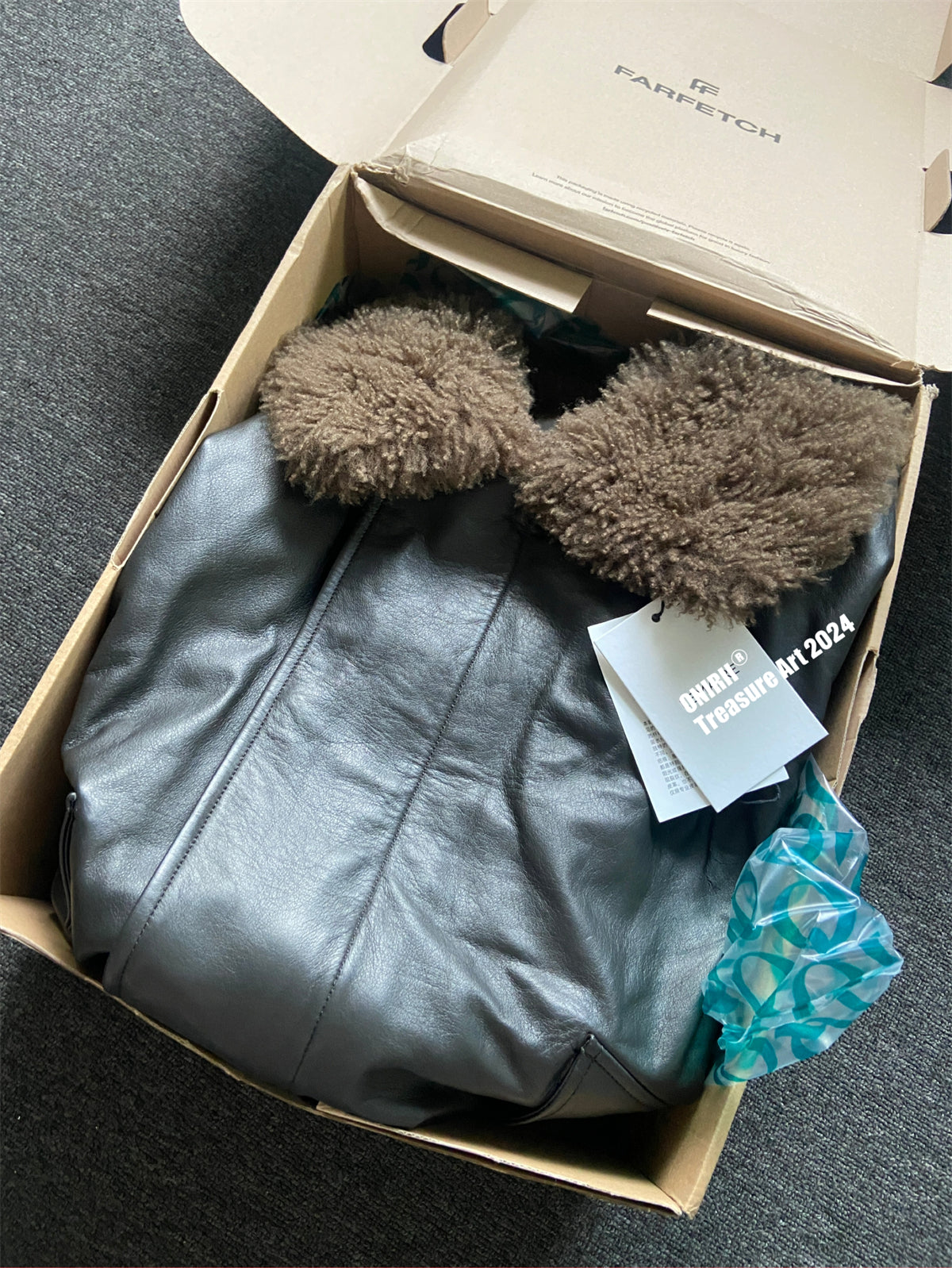 Heavyweight Le*maire Quilted Jacket Imported Lamb Wool Collar Gray-Black Padded Coats