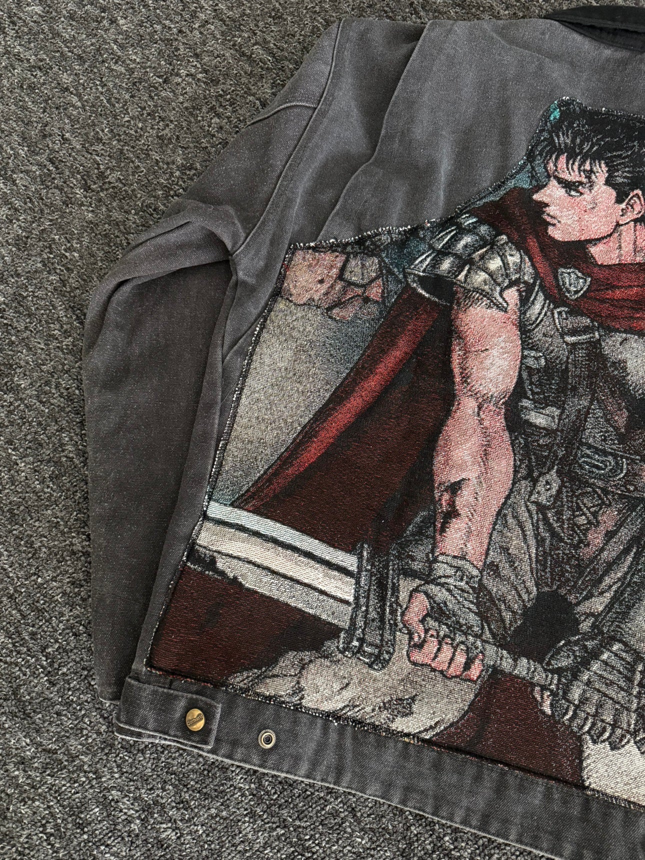 Remake Berserk Manga Guts Custom Detroit J01 J97 Washed Casual Workwear Jacket