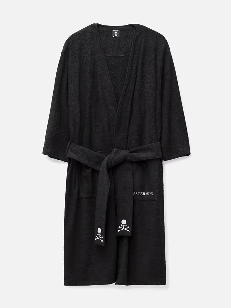 Mastermind Skull Embroidered Cotton Bathrobe - MMJ Unisex Long Absorbent Robe