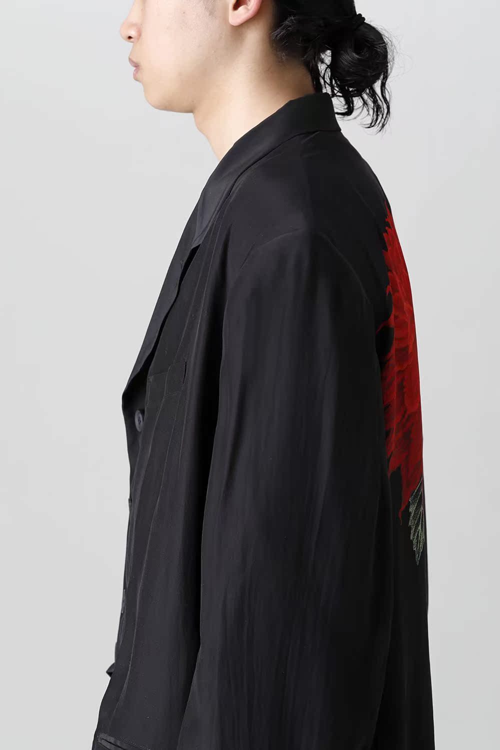 Self-made Yohji Dark Blazer – 22SS Red Dahlia Yamamoto Floral Jacket Couples