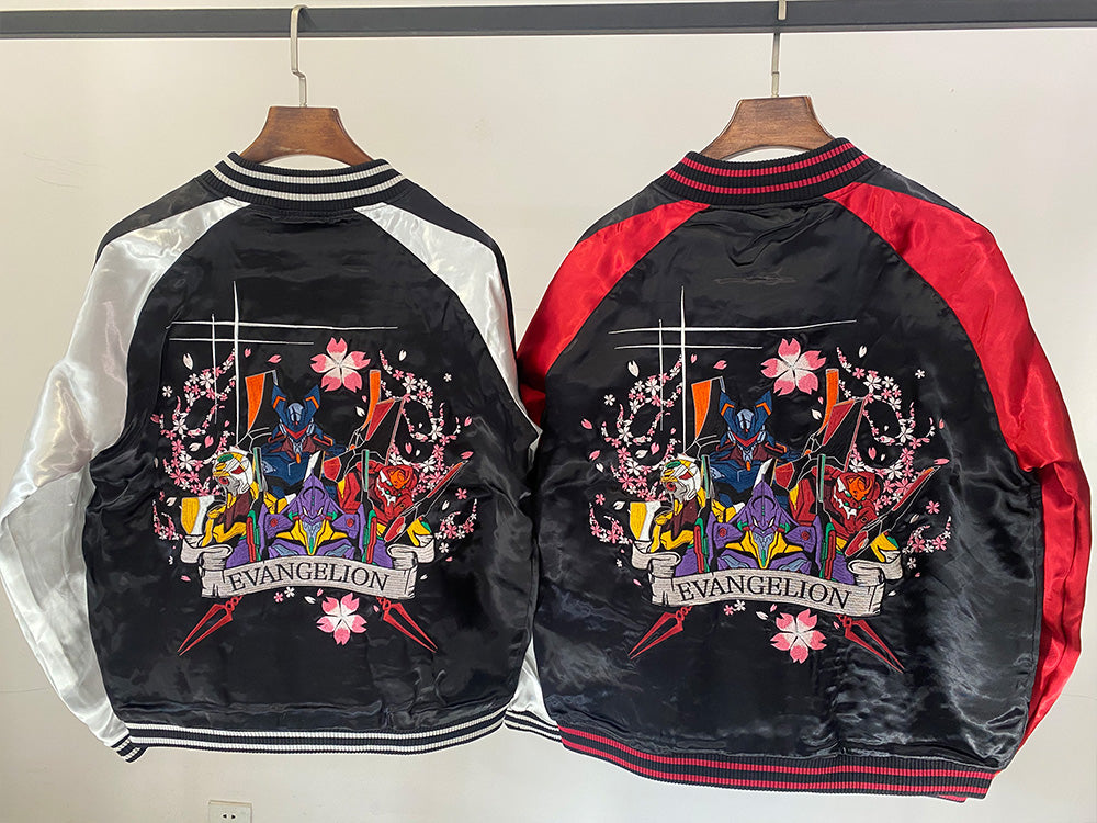 EVA Collaboration Rei Ayanami & Kaworu Nagisa Yokosuka Embroidered Reversible Jacket