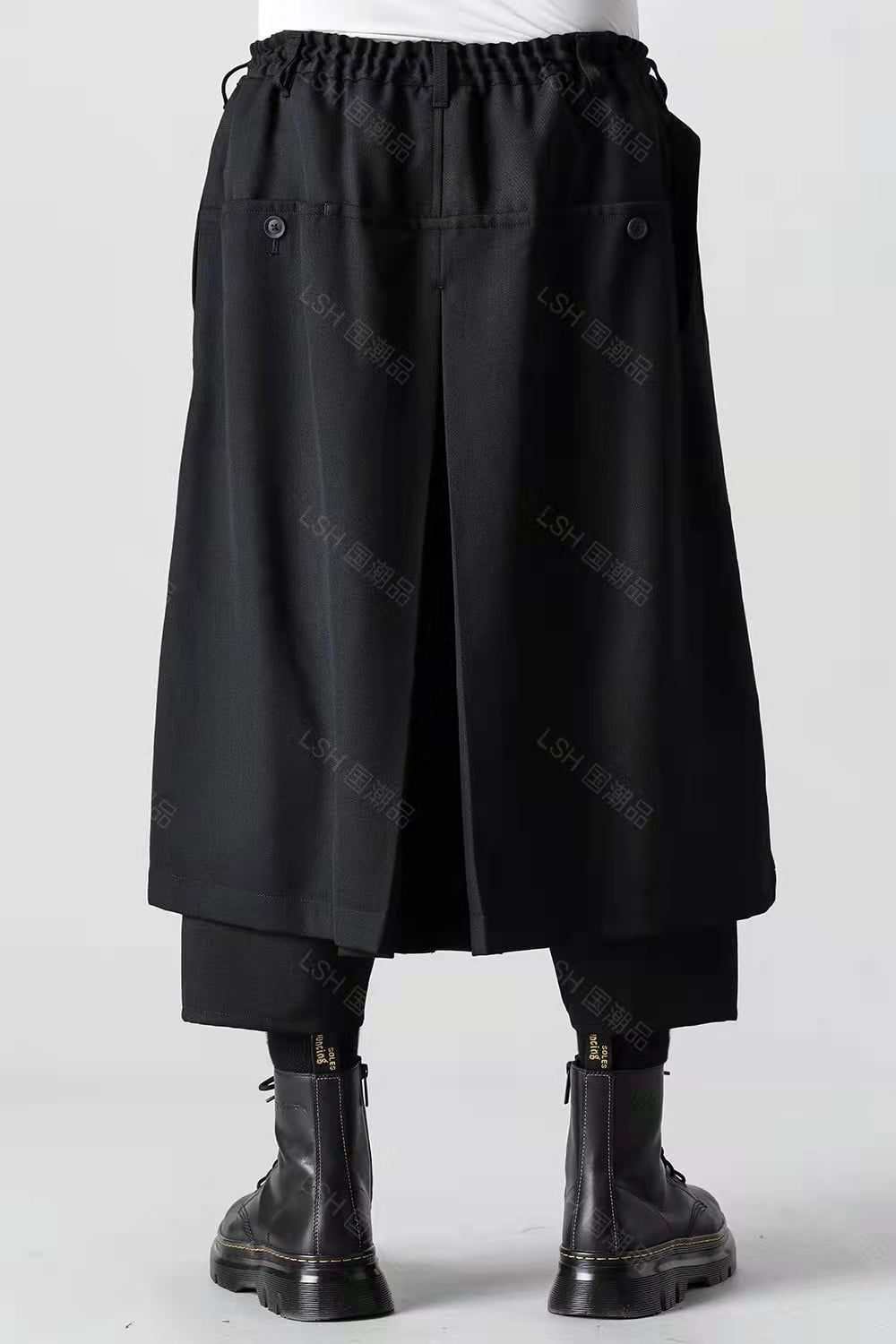 24SS Yohji Yamamoto Double-Layer Skirt Pants – Lightweight Wrinkle-Resistant