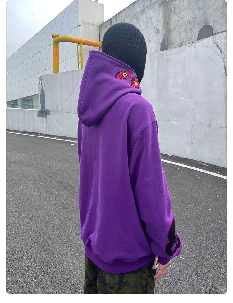 Kakazzy Demon Slayer Zip Hoodie: Heavyweight Cotton Unisex Outerwear