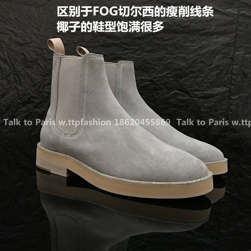 Correct Vers Fear of God Chelsea FOG Kanye Season 6 Yeezy High-Top Leather Boots