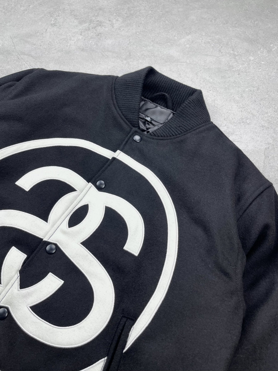 Self-made i795 Double-S Stussy Wool Varsity Jacket – Heavyweight Loose Baseball