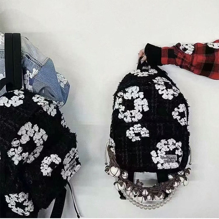 READYMADE x Denim Tears Collaboration Chanel-Style Backpack Intricate Embroidery