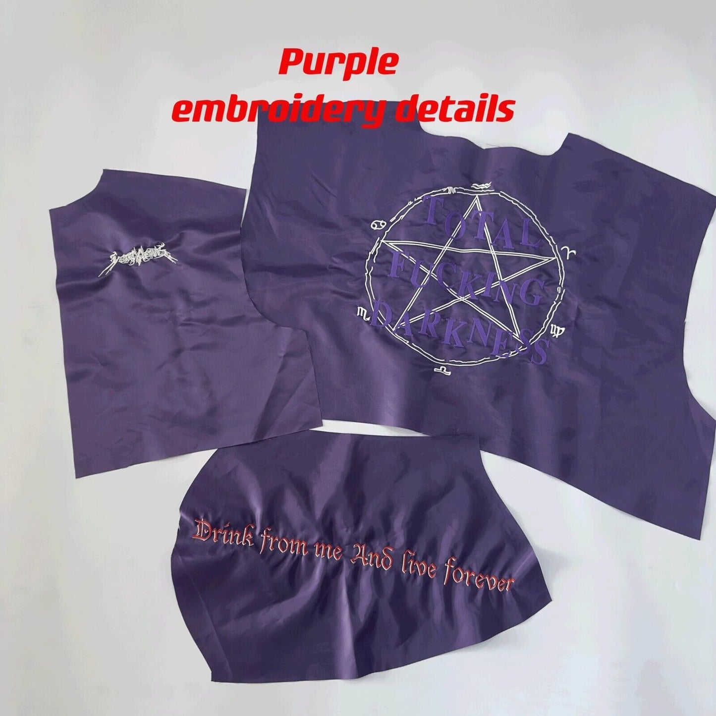 Self-Made VETEMENTS Embroidered Pentagram Magic Array Bomber Hooded Loose Jacket