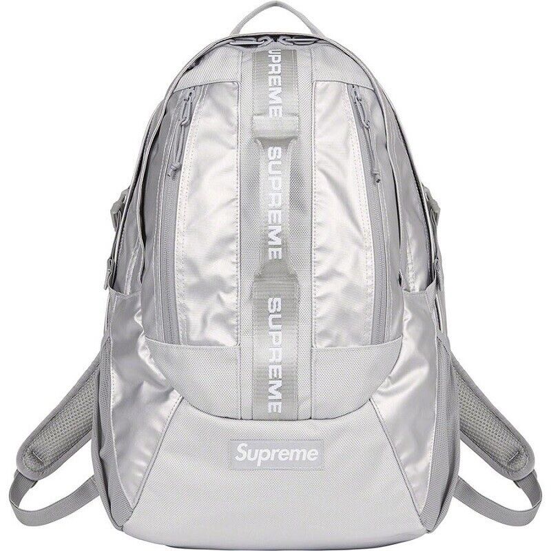 Self-Made Supreme 22FW Waterproof Nylon Backpack Unisex Bookbag Travel Gym Bag